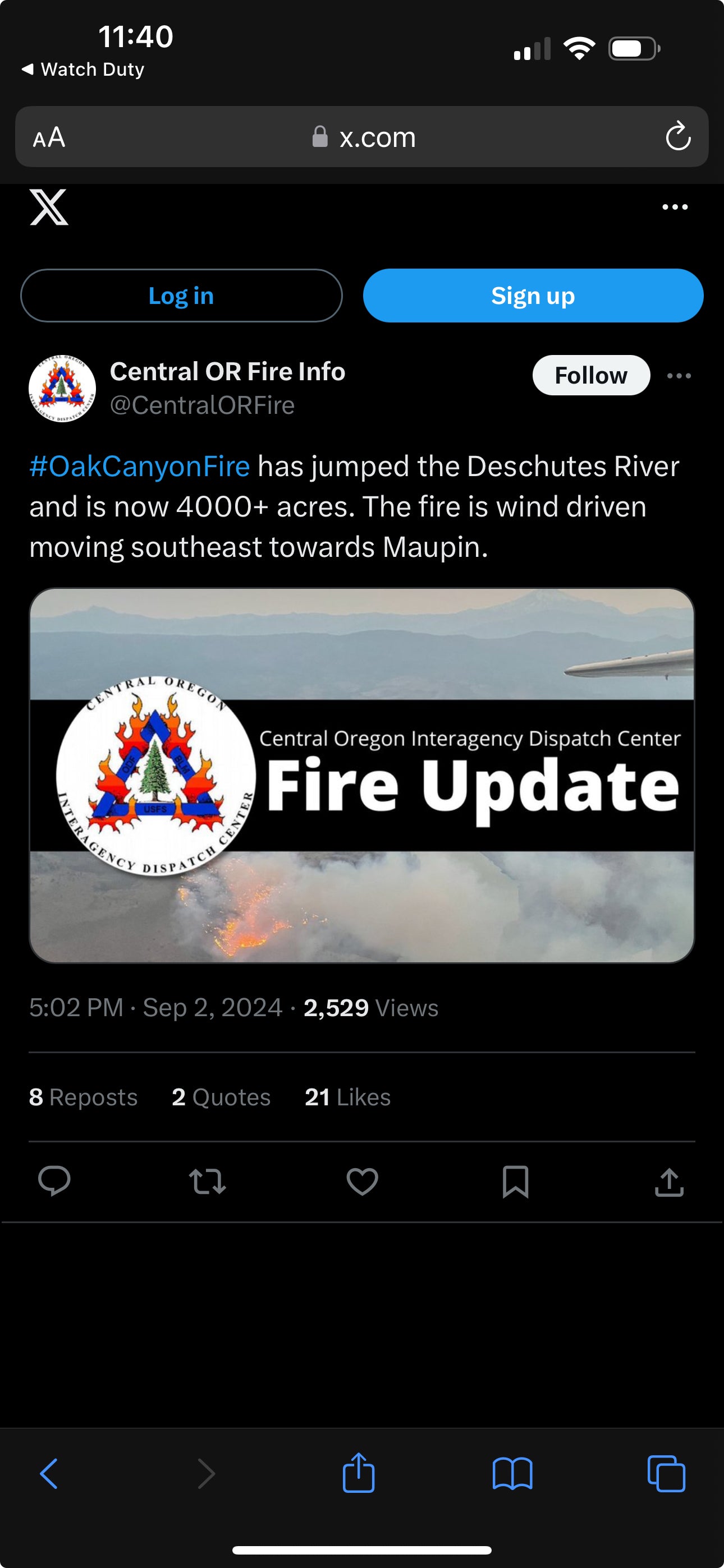 New Fire - River Closure