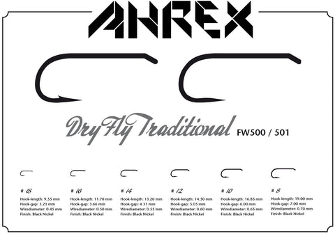 Ahrex FW501 – Dry Fly Traditional Barbless