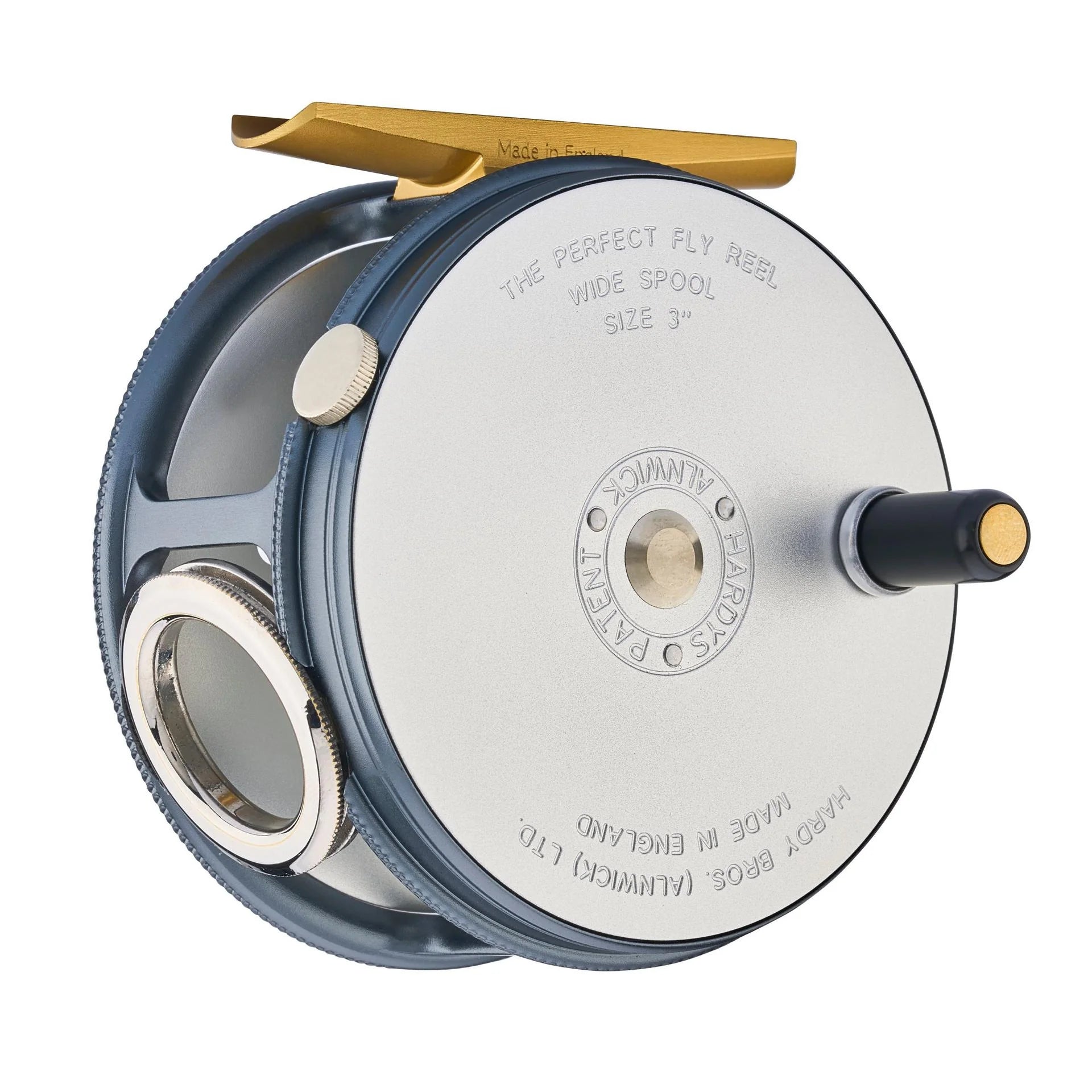 1920 sportmaster metal fly reel Hardy 1921 Wide Spool Perfect Fly Reel 3 3/4" / Left