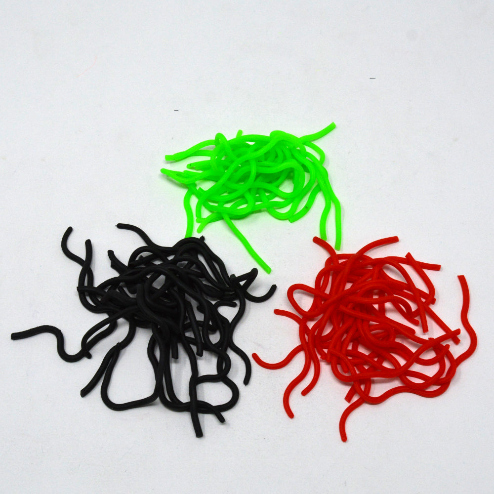 Mosche Artificiali Squirmy Worm - 5 Pezzi Per Pesca