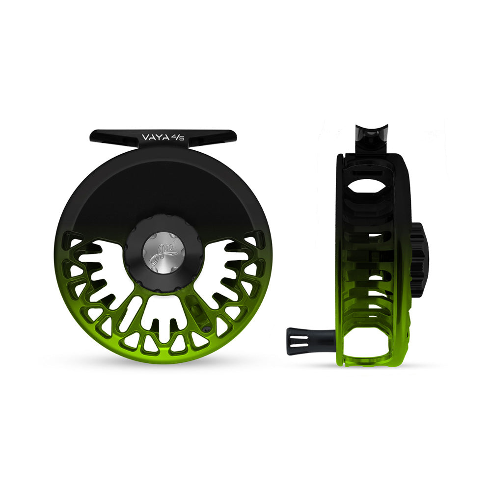 dark green fly reel Abel Vaya 4/5 Fly Reel